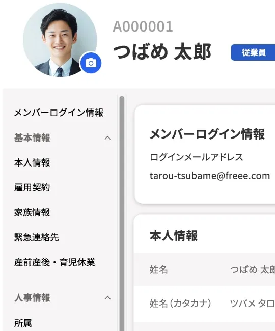 従業員情報の一元管理（人事マスタ）