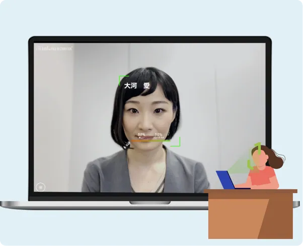 顔パス勤怠＆ストレスチェッカーの画面イメージ
