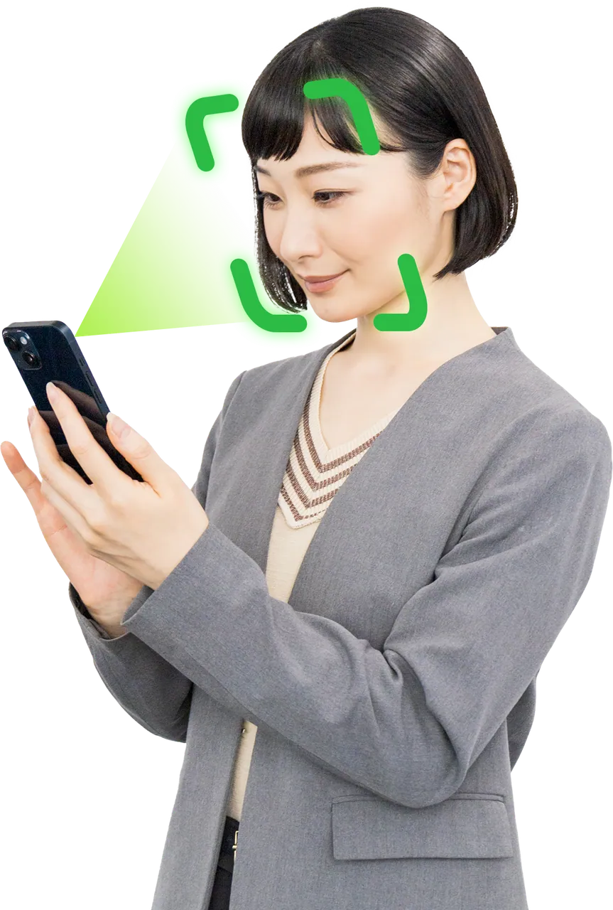 顔パス勤怠の画面イメージ